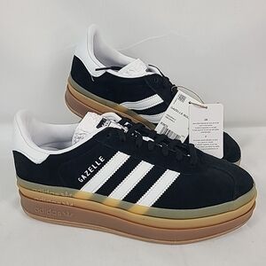Adidas Originals Gazelle Bold Women's Shoes Sneakers Black/White Size 7.5 NIB